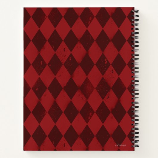 Harley Quinn met Fuzzy Dice tekening Notitieboek (Achterkant)