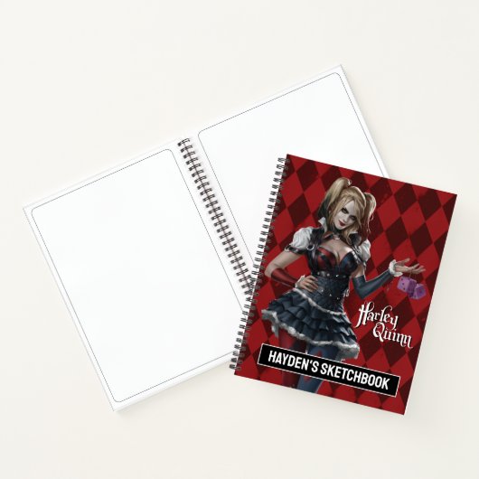 Harley Quinn met Fuzzy Dice tekening Notitieboek (Binnen)