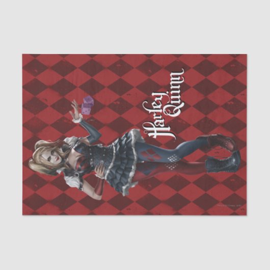 Harley Quinn met Fuzzy Dice Tissuepapier (Voorkant)