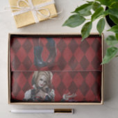Harley Quinn met Fuzzy Dice Tissuepapier (Geschenk)