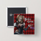 Harley Quinn met Fuzzy Dice Vierkante Button 5,1 Cm (Voorkant /achterkant)