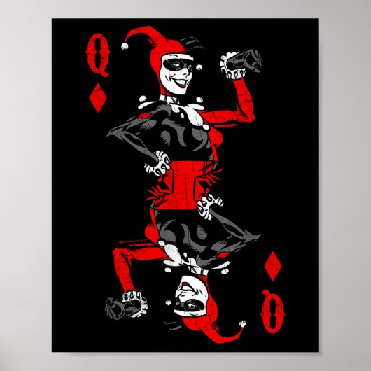 Harley Quinn Of Diamonds T Shirt Poster (Voorkant)