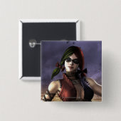 Harley Quinn Vierkante Button 5,1 Cm (Voorkant /achterkant)