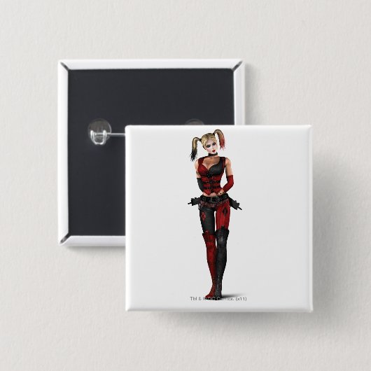 Harley Quinn Vierkante Button 5,1 Cm (Voorkant /achterkant)