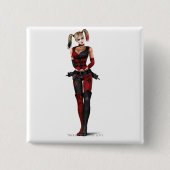 Harley Quinn Vierkante Button 5,1 Cm (Voorkant)