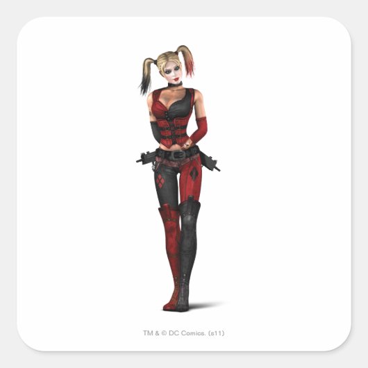 Harley Quinn Vierkante Sticker (Voorkant)
