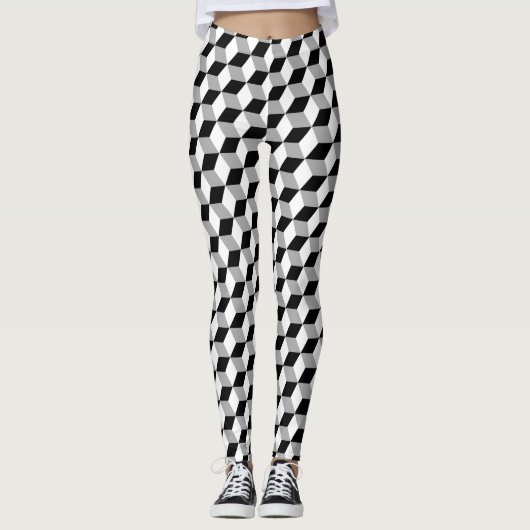 Harley Quinn zwarte en witte leggings (Voorkant)
