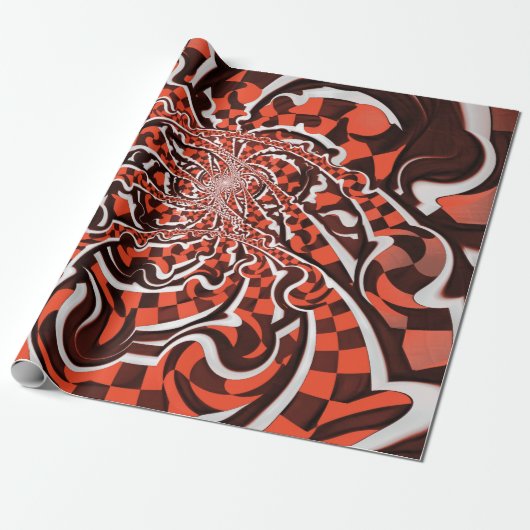 Harley Quinn's peppermint Candycan Kust Fractals Cadeaupapier (Uitgerold)