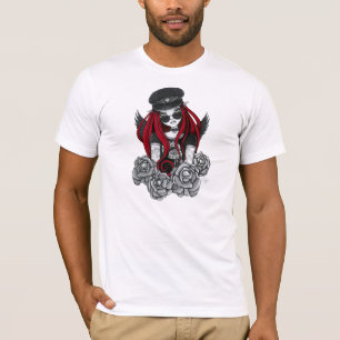 Harley Red Tattoo Biker Roos Angel T-Shirt