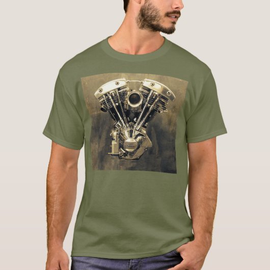 Harley Shovelhead V-Twin Photo #1 T-shirt (Voorkant)