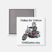 Harley Wolf Square Magnet (Voorkant / Achterkant)