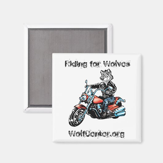 Harley Wolf Square Magnet (Voorkant / Achterkant)