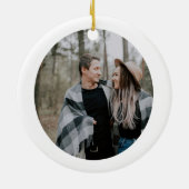 HARLO Modern Minimal 1st Kerstmis verloofde vakant Keramisch Ornament (Achterkant)