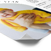 HARLOW 1st Birthday Milestone Infografisch 8x10 Poster (Hoek)