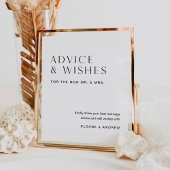 HARLOW Advice and Wishes Wedding Sign Poster