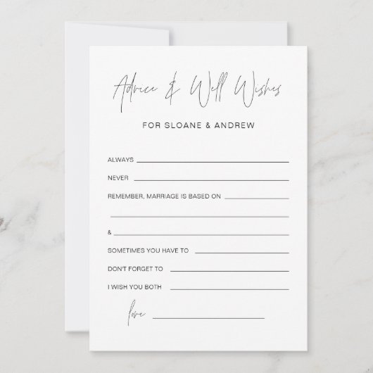 HARLOW Advies en het allerbeste voor Bruid en Brui Kaart (Voorkant)