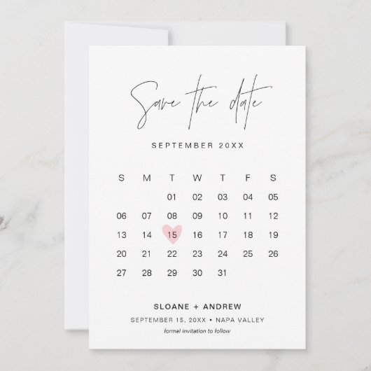 HARLOW-agenda bespaart de datum minimalistische br Kaart (Voorkant)