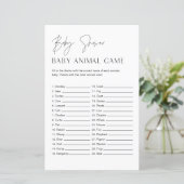 HARLOW Baby Animal Game-minimalistisch Baby shower (Staand voorkant)