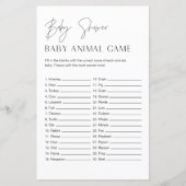 HARLOW Baby Animal Game-minimalistisch Baby shower (Voorkant)