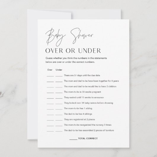 HARLOW Baby over of onder de Kaart van het Spel va (Voorkant)