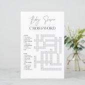 HARLOW Baby shower Crossword Game (Staand voorkant)