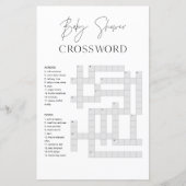 HARLOW Baby shower Crossword Game (Voorkant)