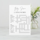 HARLOW Baby shower Crossword Game Kaart (Staand voorkant)