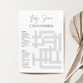 HARLOW Baby shower Crossword Game Kaart