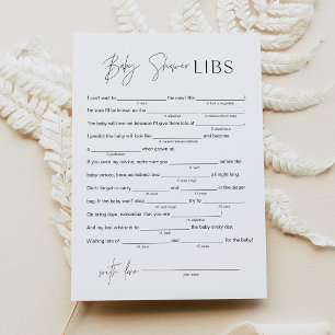 HARLOW Baby shower Lib vult het lege spel in, 5x7 Kaart