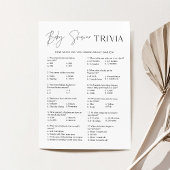 HARLOW Baby Trivia Baby shower Game Kaart