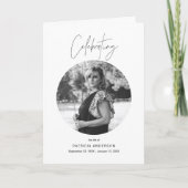 HARLOW begrafenisprogramma, overlijdensbericht gev Bedankkaart (Voorkant)