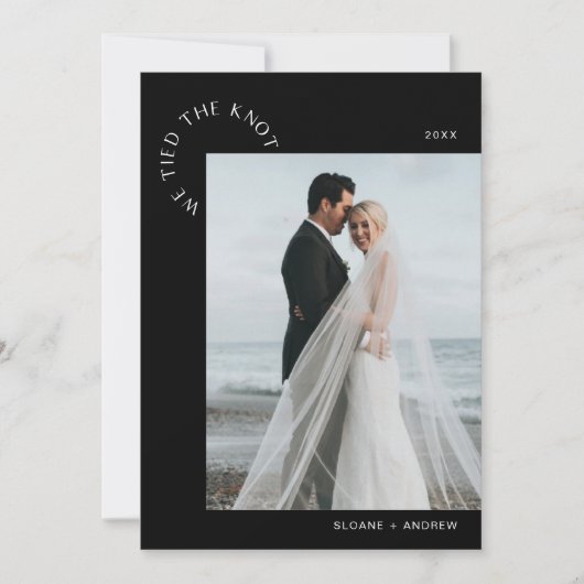 HARLOW bruiloft Elopement We Tied The Knot - Zwart Kaart (Voorkant)