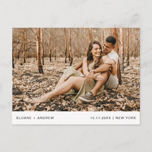 HARLOW Bruiloft RSVP Foto QR Code Briefkaart (Voorkant)