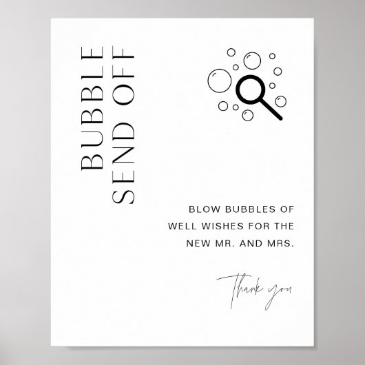 HARLOW Bubbles Weduwen Afmelden Poster (Voorkant)