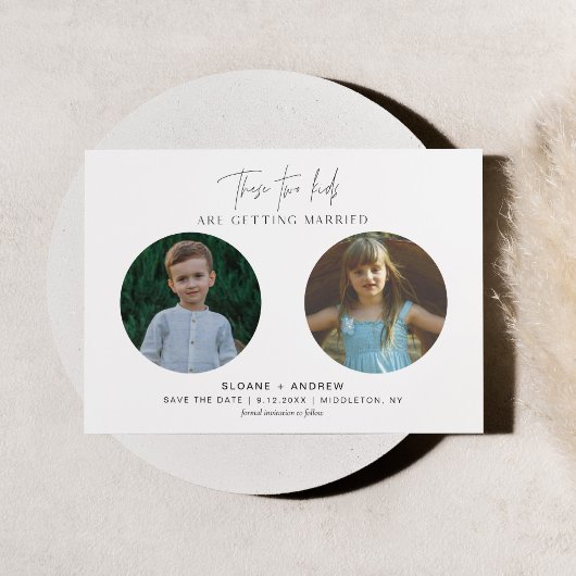 HARLOW Childhood Foto Save the Date Notice Kaart