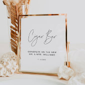 HARLOW Cigar Bar Wedding Sign Poster