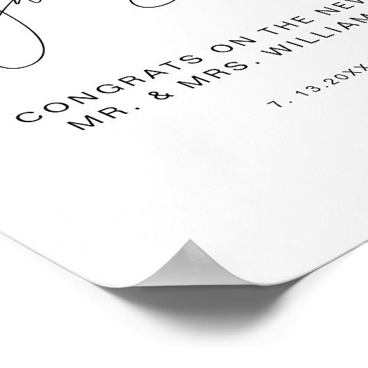 HARLOW Cigar Bar Wedding Sign Poster (Hoek)