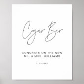 HARLOW Cigar Bar Wedding Sign Poster (Voorkant)