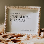 HARLOW Cornhole Board Guest Book Sign Poster