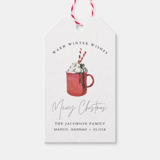 HARLOW Cozy Hot Cocaca Kerstfamilie - Labels met c Cadeaulabel (Voorkant)