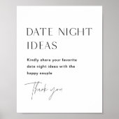 HARLOW Datum Nacht Ideeën Teken Poster (Voorkant)