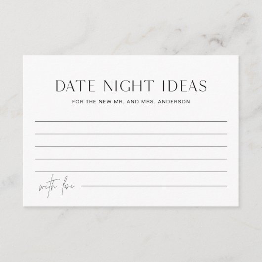 HARLOW Datum Nacht Ideeën Vrijgezellenfeest Kaart (Voorkant)