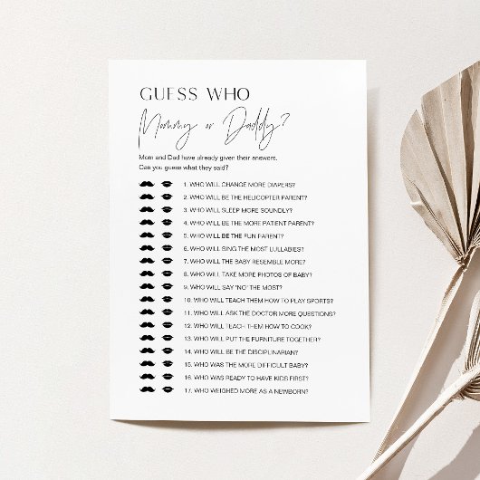 HARLOW die het zei Kaart van mama of papa Baby