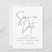 HARLOW Edgy Bold Modern Minimalist Bewaar de datum Kaart (Voorkant)