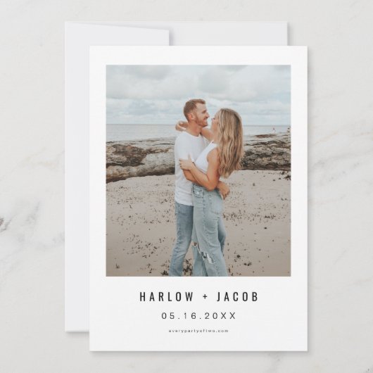 HARLOW Edgy Bold Modern We maken foto-bruiloft Kaart (Achterkant)