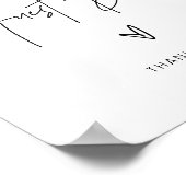 HARLOW Edgy Minimalist Sign Our Guestbook Wedding Poster (Hoek)