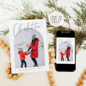 HARLOW Edgy Modern Arch Foto Oh What Fun Holiday Kaart