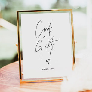 HARLOW Edgy Moderne Minimalist Cards & Gifts Sign Poster