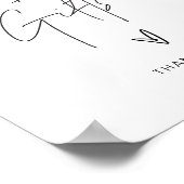 HARLOW Edgy Moderne Minimalist Cards & Gifts Sign Poster (Hoek)