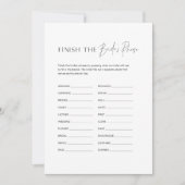 HARLOW Finish Bride's Phrase Vrijgezellenfeest Kaa Kaart (Voorkant)